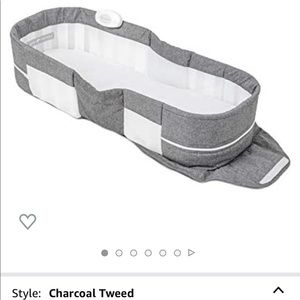 Baby Delight Snuggle Nest Harmony Portable Infant Lounger in Charcoal Tweed